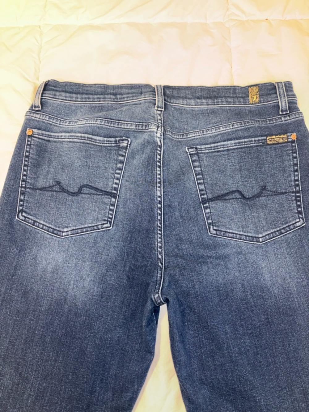 7 For All Mankind Women's Medium Blue Skinny Jeans